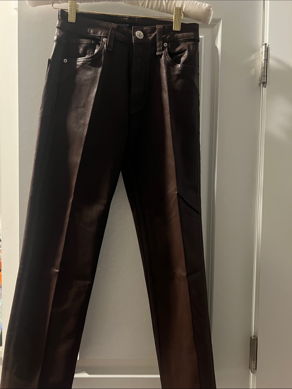 Hudson Jeans Men's Dark Brown Straight Jeans